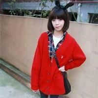 时尚潮流的qq女生红色头像图片