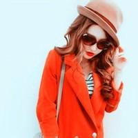 时尚潮流的qq女生红色头像图片