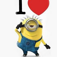 喜欢大笑爱玩耍的小黄人卡通头像图片