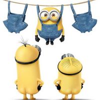 喜欢大笑爱玩耍的小黄人卡通头像图片