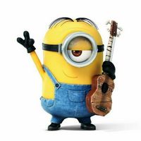 喜欢大笑爱玩耍的小黄人卡通头像图片