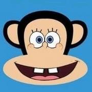 呆萌可爱的大嘴猴qq卡通动物头像图片