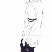 简约素描动漫男生黑白头像图片