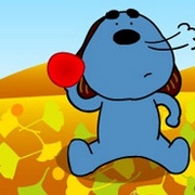 顽皮好奇的蓝色卡通狗狗头像大全