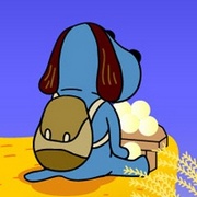 顽皮好奇的蓝色卡通狗狗头像大全