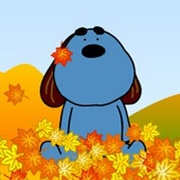 顽皮好奇的蓝色卡通狗狗头像大全