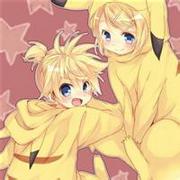 情意绵绵的可爱卡通情侣镜音双子头像