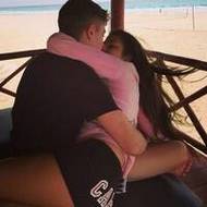 甜美幸福的欧美情侣qq接吻头像图片