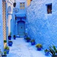 小清新风格蓝色背景qq卡通头像大全