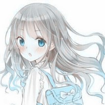 手绘唯美动漫女孩qq卡通黑白头像图片