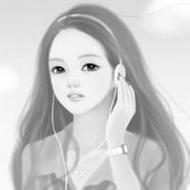 简约好看的qq卡通女生黑白头像图片