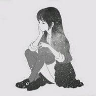 简约好看的qq卡通女生黑白头像图片