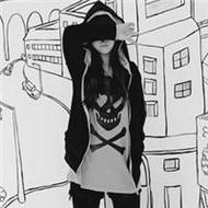 非主流卖萌可爱的女生qq黑白头像图片