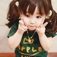 嘟嘴卖萌可爱的小孩自拍qq头像图片