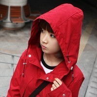 唯美可爱韩国女生微信红色头像